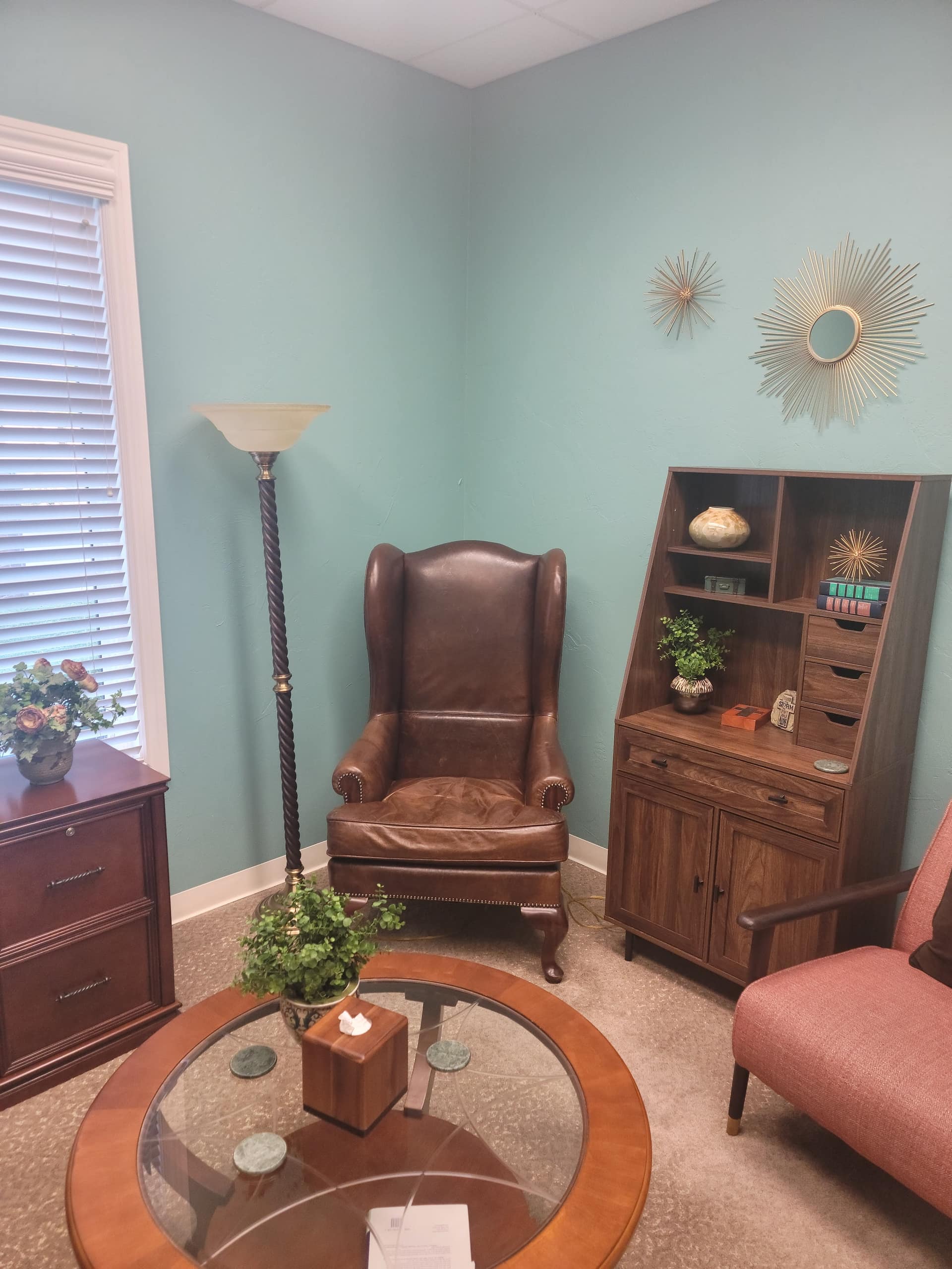 Counseling office seating area